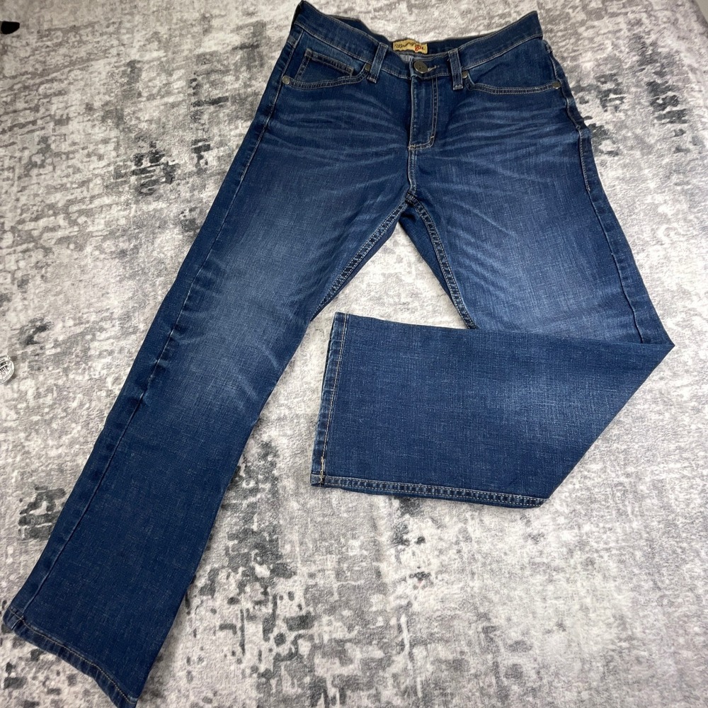 Wrangler 20X Mens Jeans 30x32 Blue M Wash Whiskered Westerncore Cowboy Rodeo